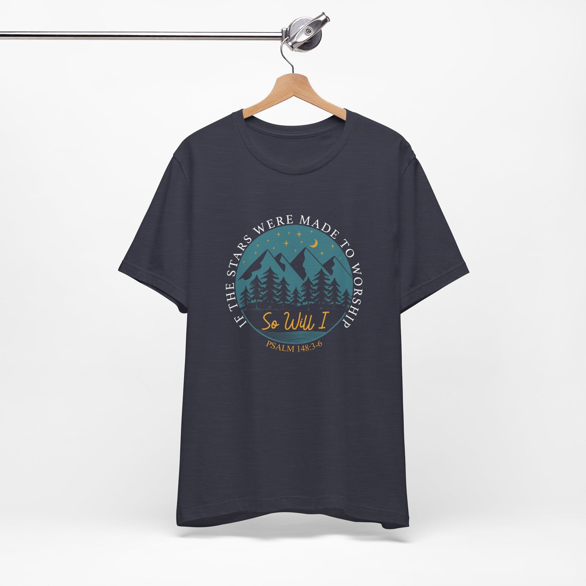 Psalm 148 Worship Tee - Nature Lover's Shirt, Christian Apparel, Outdoor Adventure Top, Gift for Him/Her, Psalm 148:1