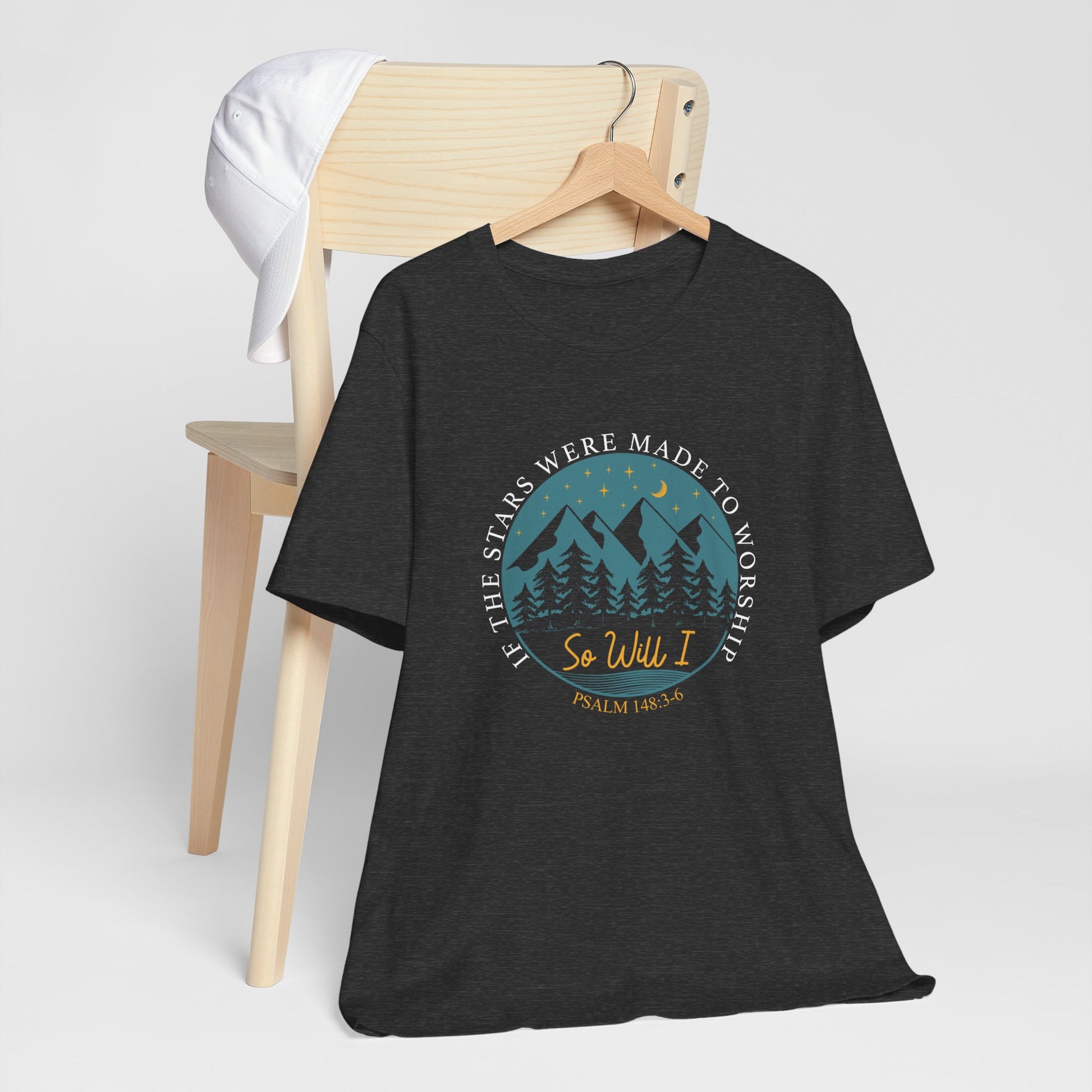 Psalm 148 Worship Tee - Nature Lover's Shirt, Christian Apparel, Outdoor Adventure Top, Gift for Him/Her, Psalm 148:1