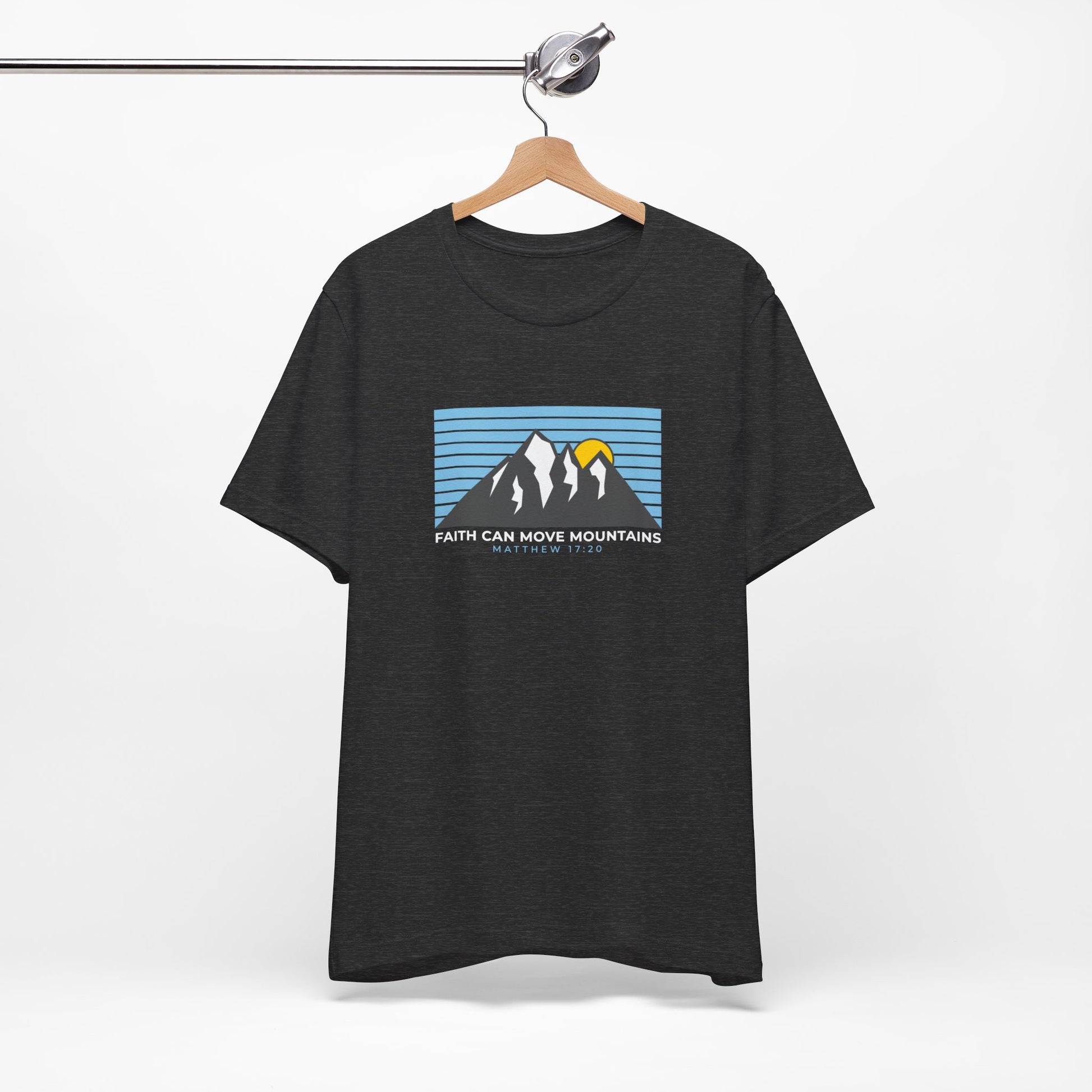 Faith Can Move Mountains Tee, Inspirational Graphic Shirt, Gift for Nature Lovers, Casual Wear, Everyday Comfort