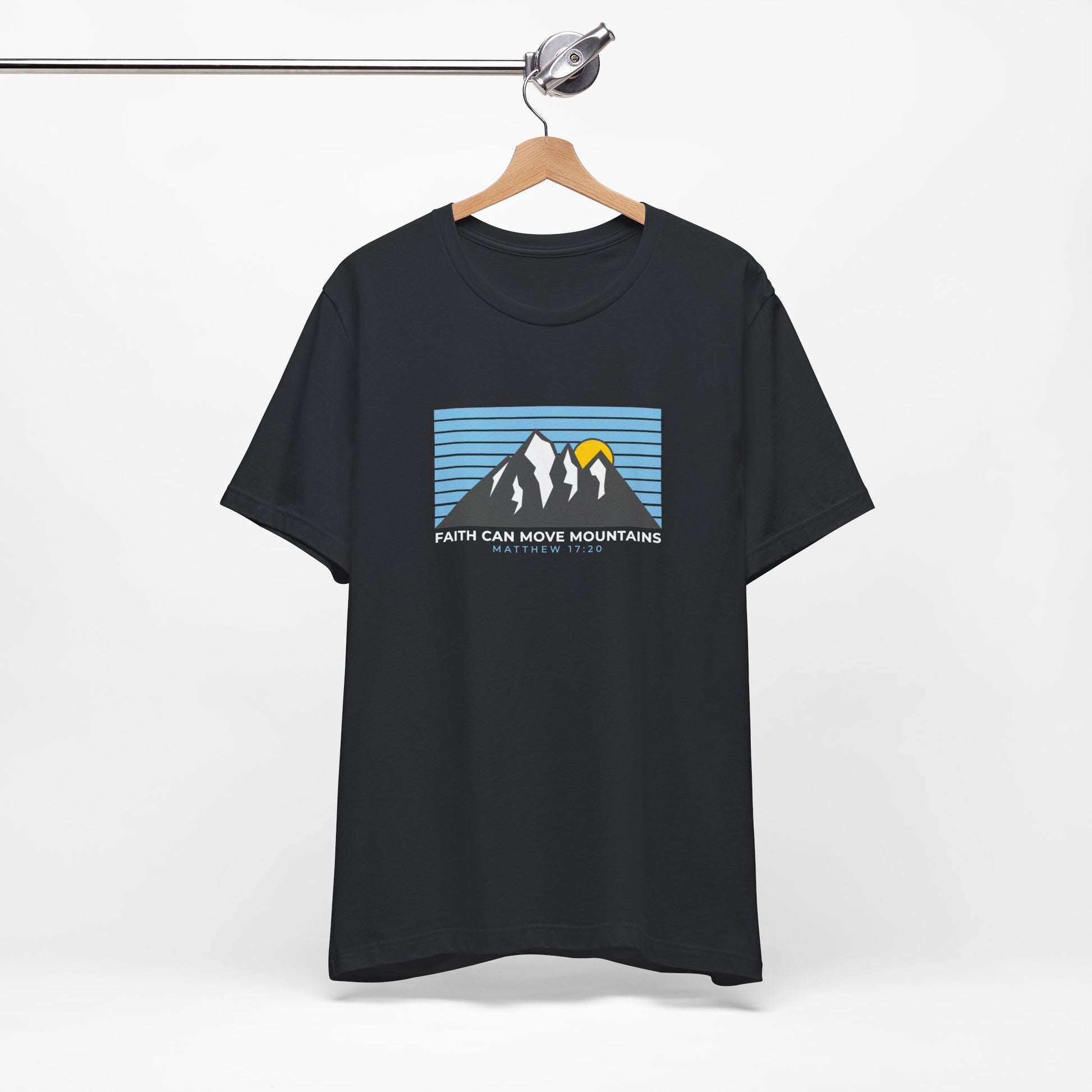 Faith Can Move Mountains Tee, Inspirational Graphic Shirt, Gift for Nature Lovers, Casual Wear, Everyday Comfort