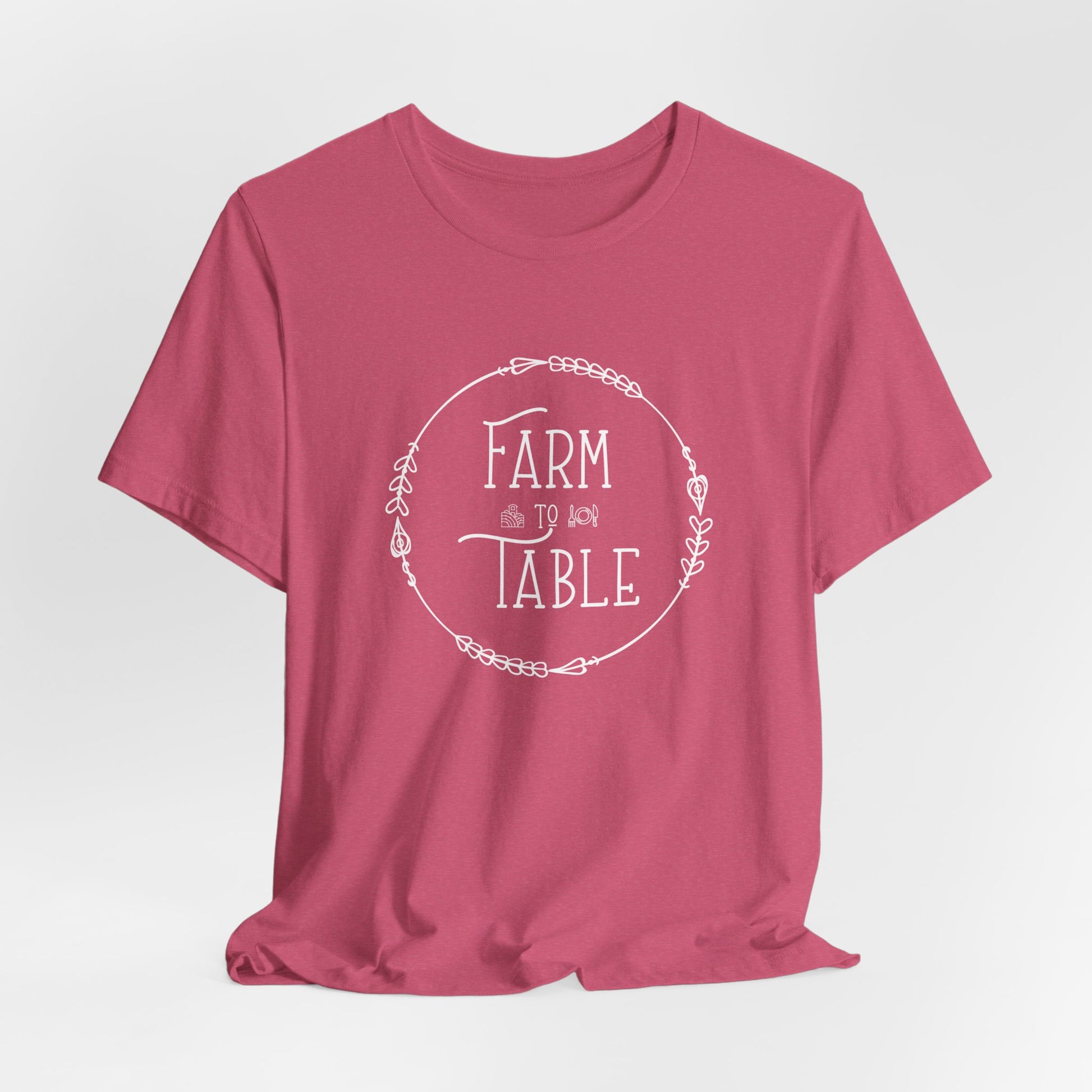Farm To Table! - Casual Graphic Tee, Unisex Short Sleeve Shirt, Everyday Wear, Gift for Him/Her, Summer Fashion, Cool Streetwear